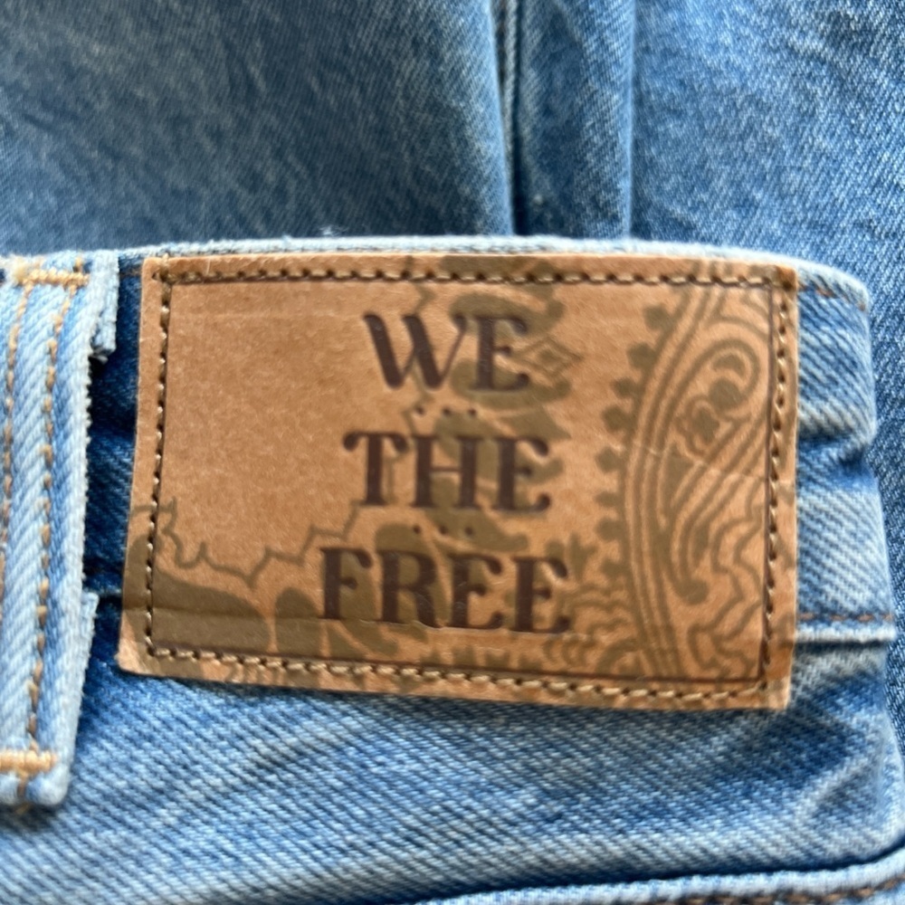 NWOT We The Free Cropped High Waist Extra Wide Leg Medium Wash Jeans Size 27 - Picture 9 of 9